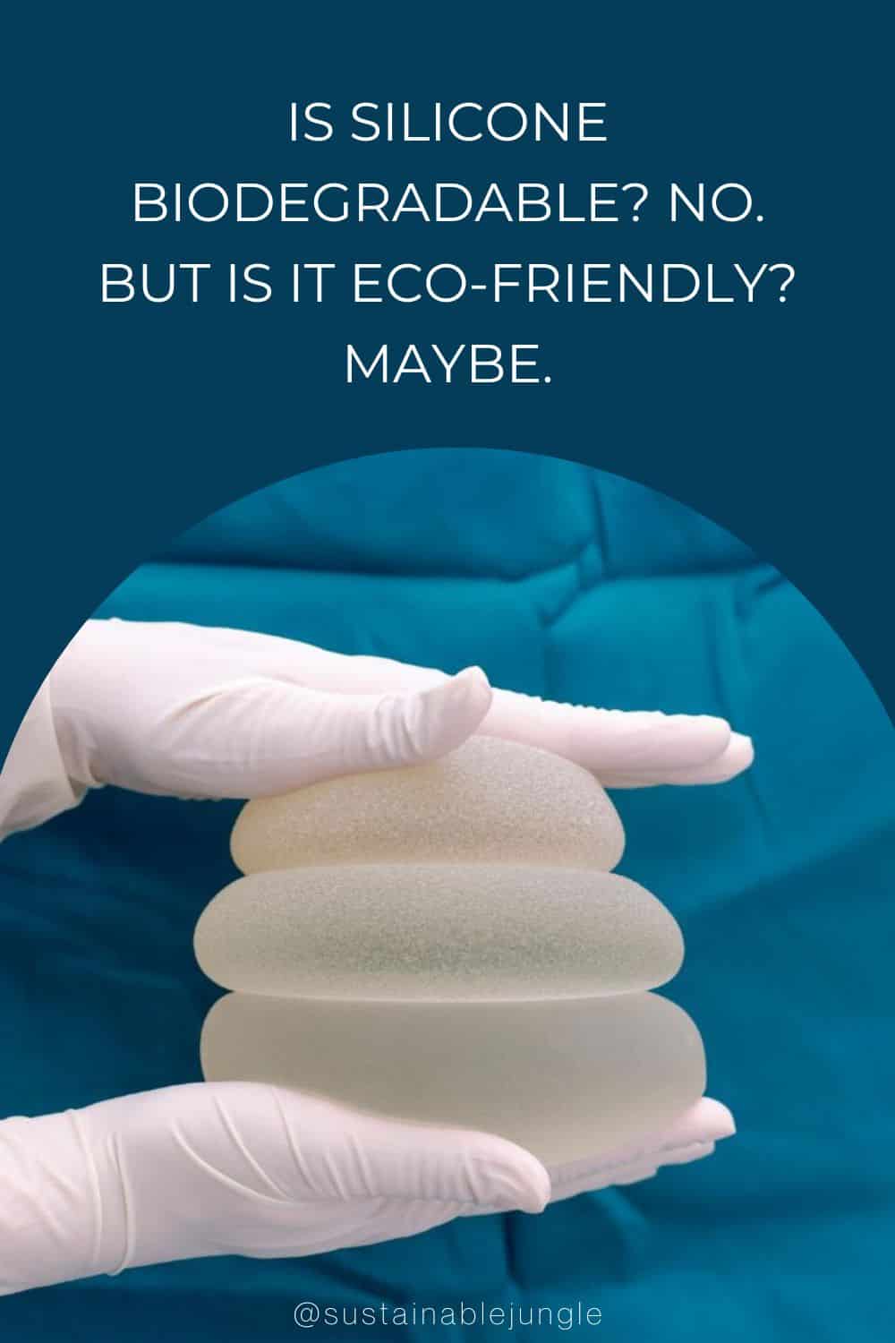 Is Silicone Biodegradable? No. But is it Eco-friendly? Maybe. Image by BranislavP via Getty Images on Canva Pro #issiliconebiodegradable #issiliconeecofriendly #doessiliconebiodegrade #howbiodegradableissilicone #issiliconesustainable #sustainablejungle