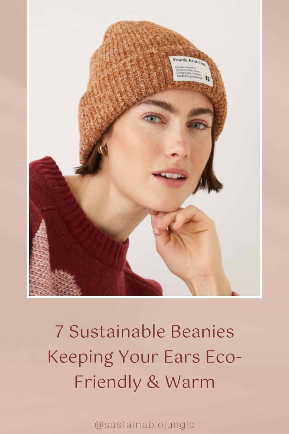 7 Sustainable Beanies Keeping Your Ears Eco-Friendly & Warm Image by Frank And Oak #sustainablebeanies #sustainablebeaniehats #ecofriendlybeanies #sustainablewoolbeanies #organicsustainablebeanie #sustainablejungle