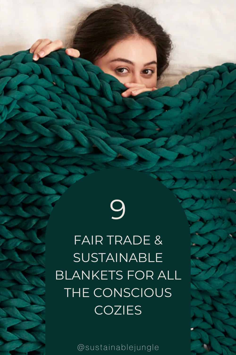 9 Fair Trade & Sustainable Blankets For All The Conscious Cozies Image by Bearaby #sustainableblankts #sustainablethrows #sustainablethrowblankets #fairtradeblankets #handwovenfairtradeblankets #fairtradethrows #sustainablejungle