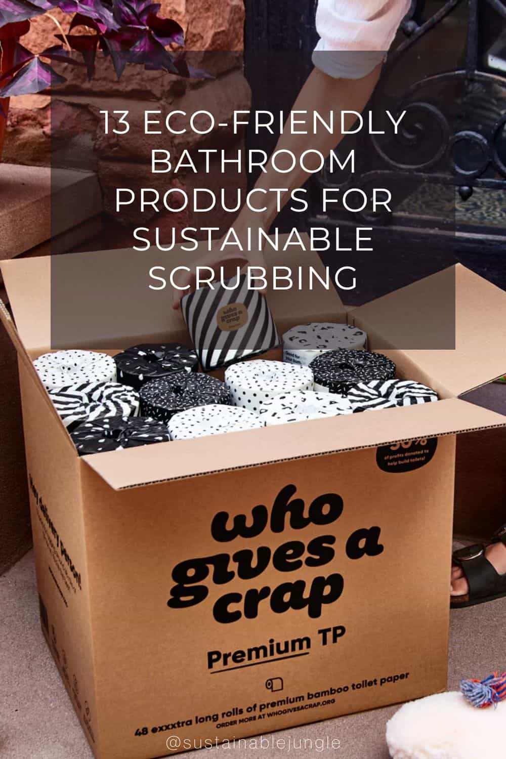 13 Eco-Friendly Bathroom Products For Sustainable Scrubbing Image by Who Gives A Crap #ecofriendlybathroomproducts #ecofriendlyshowerproducts #ecofriendlybathproducts #sustainablebathroomproducts #sustainablebathproducts #sustainablejungle