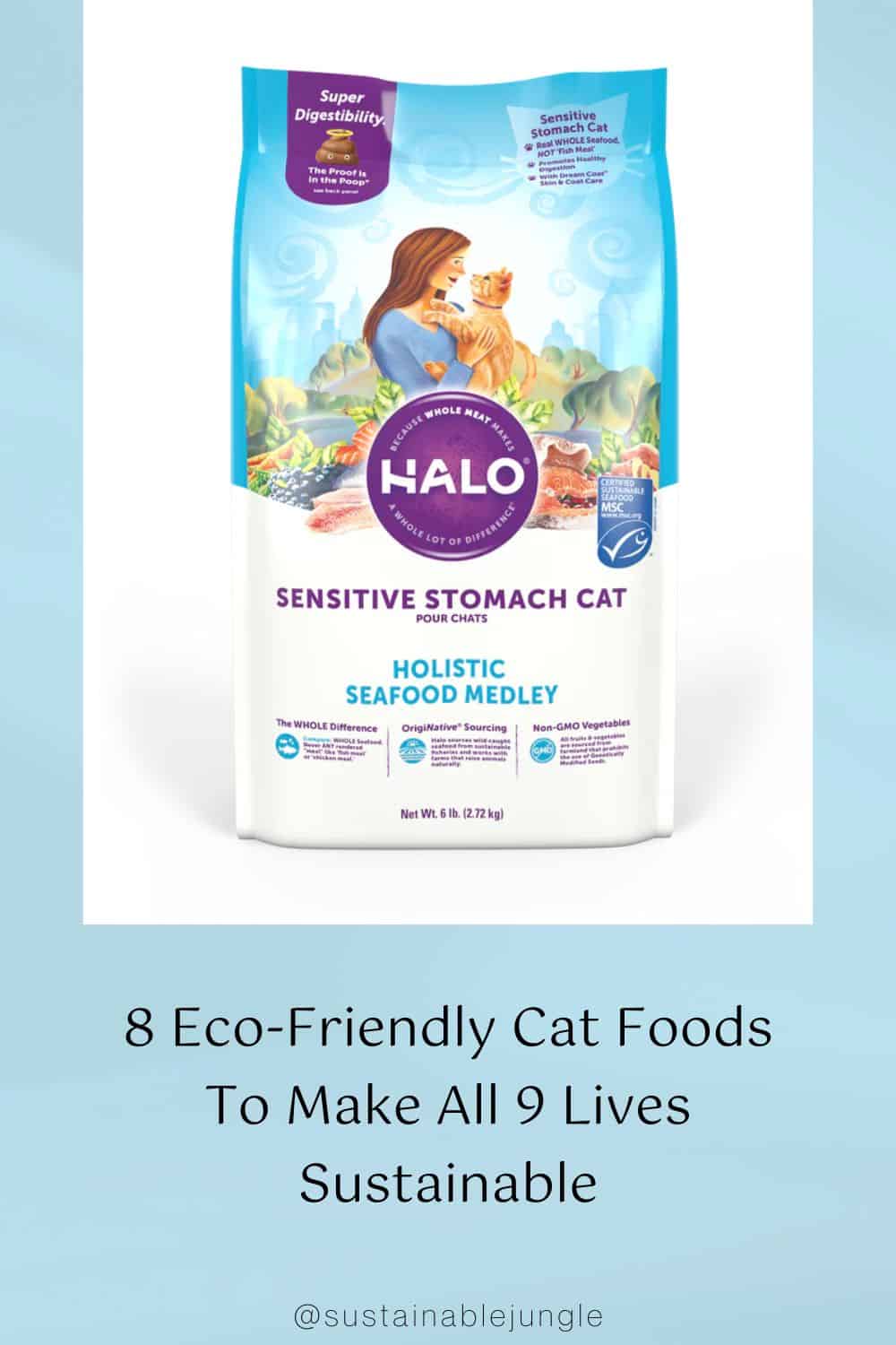 8 Eco-Friendly Cat Foods To Make All 9 Lives Sustainable Image by Halo #ecofriendlycatfood #ecofriendlywetcatfood #sustainablecatfood #sustainableseafoodcatfood #ecofriendlycatfoodpackaging #humanesustainablecatfood #sustainablejungle