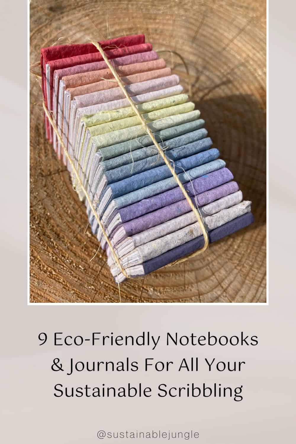 9 Eco-Friendly Notebooks & Journals For All Your Sustainable Scribbling Image by White Dragon Paper #ecofriendlynotebooks #sustainablenotebooks #ecofriendlyspiralnotebooks #ecofriendlyjournalsandnotebooks #ecofriendlycompostitionnotebooks #bestsustainablenotebooks #sustainablejungle