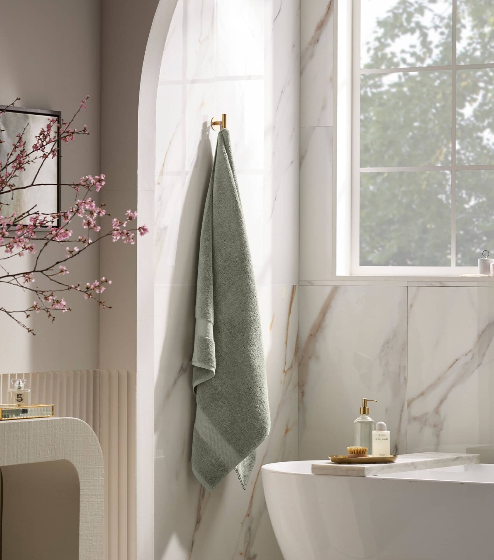 Image by Boll & Branch (eco-friendly-bathroom-products)