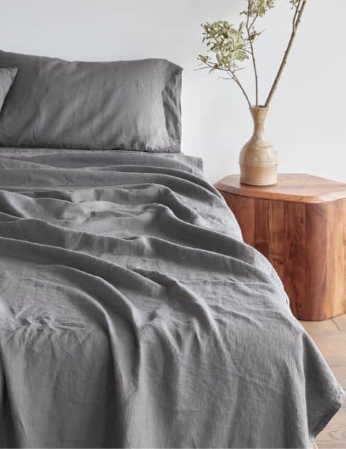 9 Affordable Linen Sheets For More Sustainable Slumber Image by Coyuchi #linensheets #affordablelinensheets #linenbedding #flaxlinensheets #cheaplinenbedding #linenbedhseets #sustainablejungle