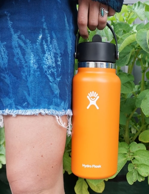 Hydro Flask Discontinued 32oz Wide Mouth Bottle Orange Zest