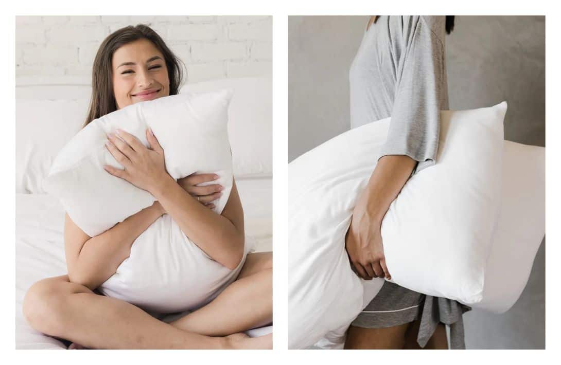 9 Sustainable & Eco-Friendly Pillows For The Best Green Dreams Images by Cozy Earth #ecofriendlypillows #ecofriendlythrowpillows #sustainablepillows #ecofriendlymemoryfoampillows #naturalecofriendlypillows #sustainablebedpillows #sustainablejungle