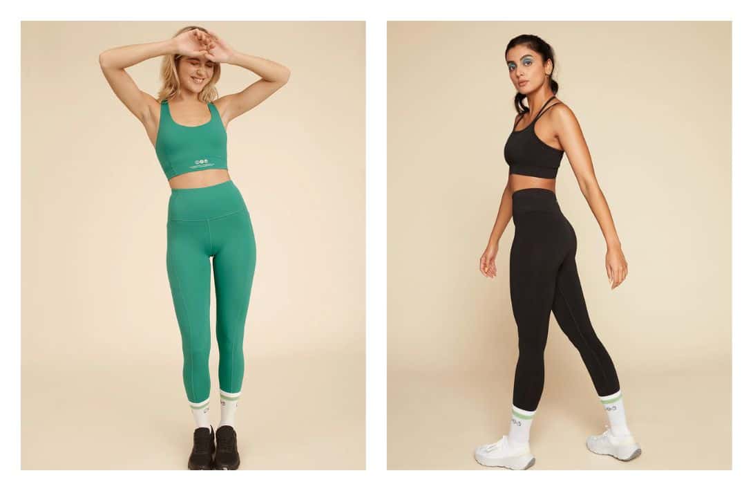 9 Sustainable Leggings to Ethically Stretch Your Legs, Not The Planet Images by Humans Being #sustainableleggings #sustainableleggingswithpockets #ecofriendlyyogaleggings #sustainableworkoutleggings #ecofriendlyleggings #sustainableleggingbrands #sustainablejungle