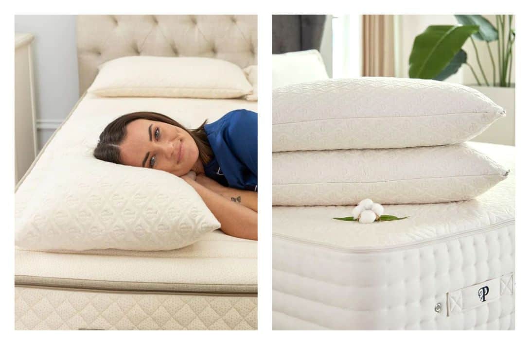 9 Sustainable & Eco-Friendly Pillows For The Best Green Dreams Images by PlushBeds #ecofriendlypillows #ecofriendlythrowpillows #sustainablepillows #ecofriendlymemoryfoampillows #naturalecofriendlypillows #sustainablebedpillows #sustainablejungle