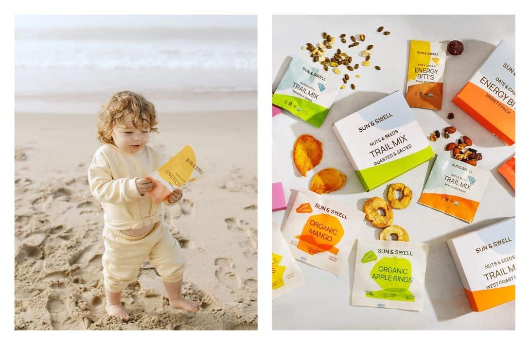 9 Sustainable Snacks Suitable For Eco-Friendly Food Fanatics Images by Sun & Swell Foods #sustainablesnacks #sustainablesnackbrands #snackswithsustainablepackaging #ecofriendlysnacks #ecofriendlypackagedsnacks #sustainablejungle