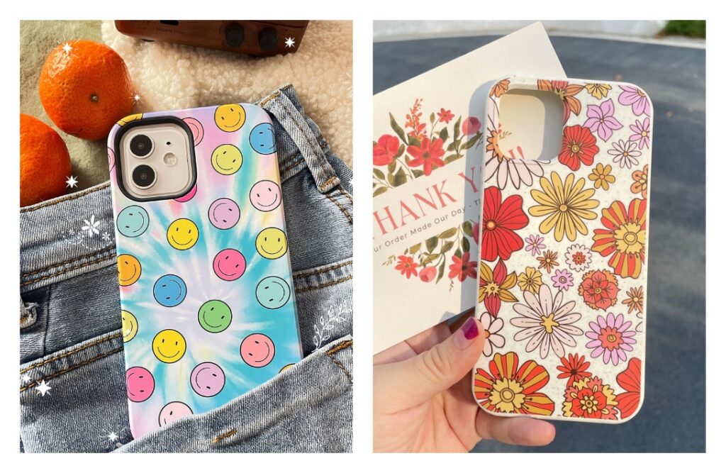 100% Compostable Biodegradable Eco-Friendly Floral Phone Case for