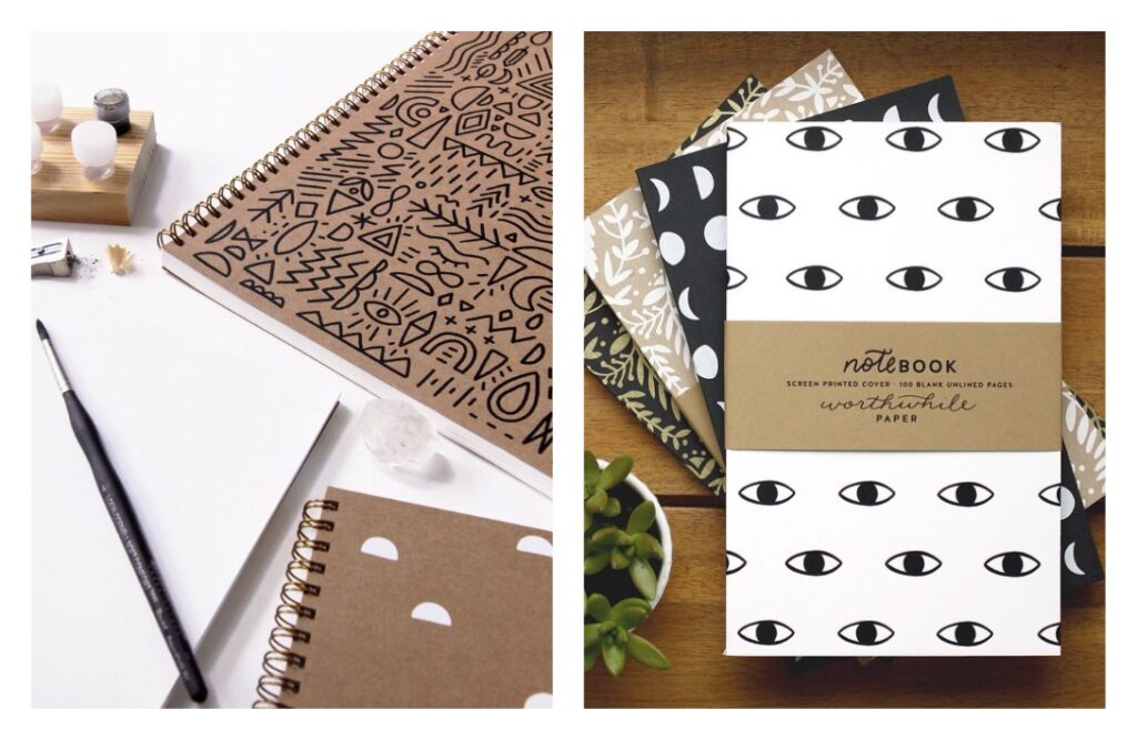 Logo EverGreen Bamboo Notebooks with Recycled Paper (80 Sheets)