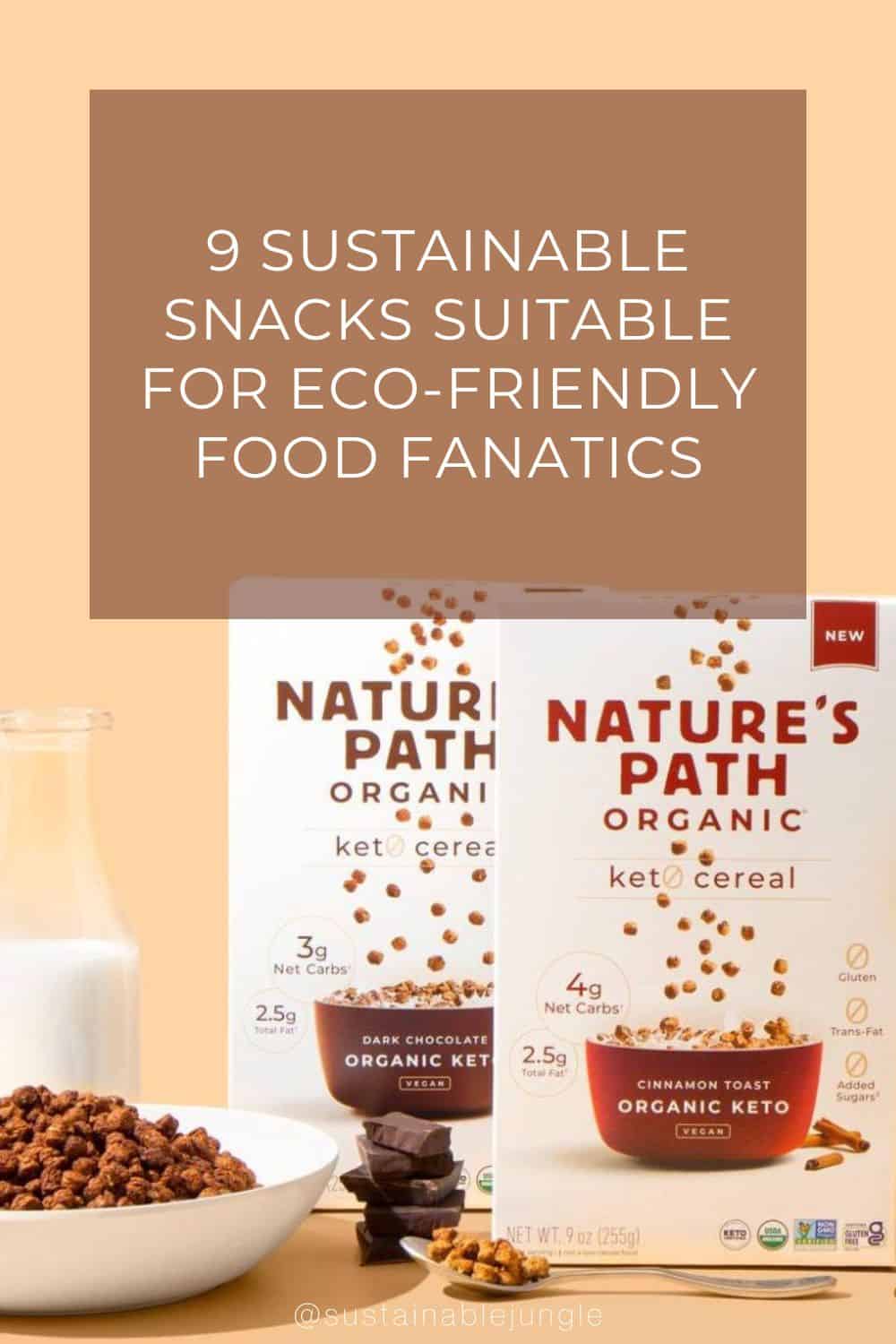 9 Sustainable Snacks Suitable For Eco-Friendly Food Fanatics Image by Nature’s Path Organic #sustainablesnacks #sustainablesnackbrands #snackswithsustainablepackaging #ecofriendlysnacks #ecofriendlypackagedsnacks #sustainablejungle