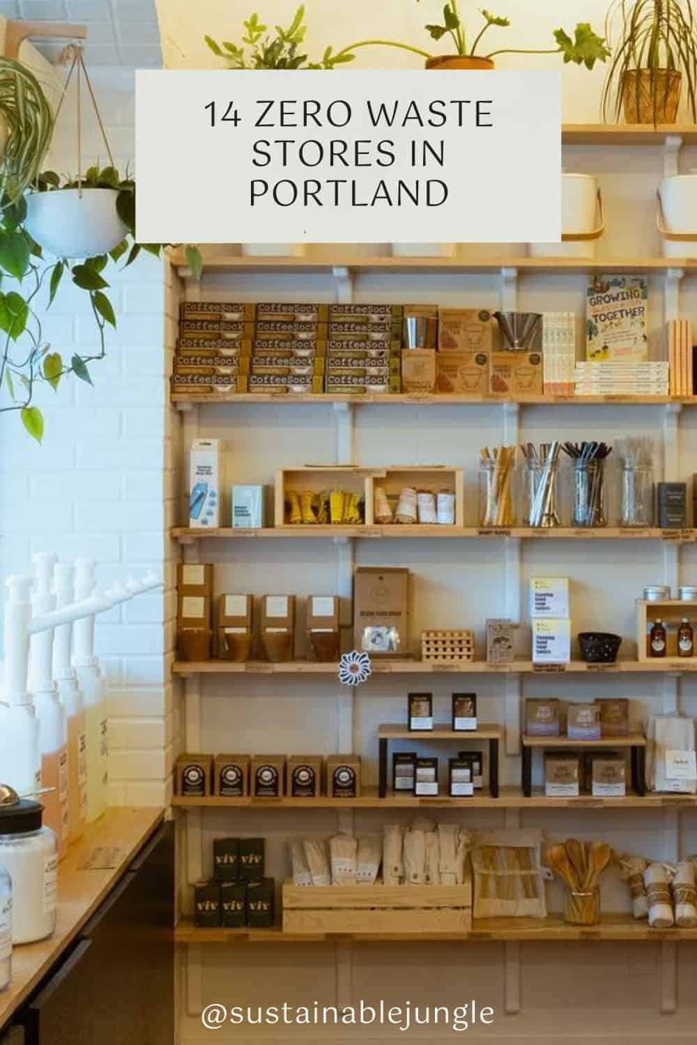 14 Zero Waste Stores in Portland, Oregon for a Package Free PDX Image by The Realm Refillery #zerowastestoresportland #zerowastegrocerystoresportland #zerowastestoreportlandoregon #portlandzerowastestores #bulkstoresportland #bulkfoodportland #sustainablejungle