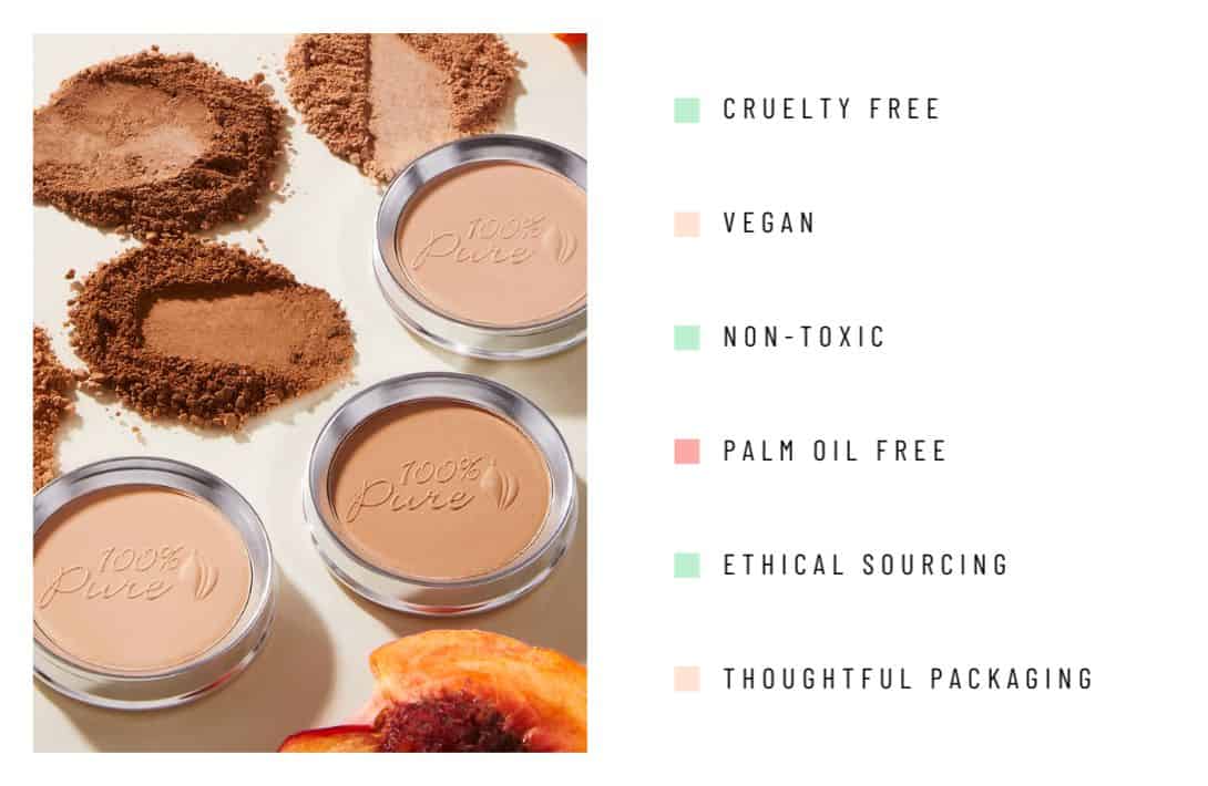 7 Pregnancy Safe Makeup Brands For Beauty That Won’t Harm Your Baby Image by 100% Pure #pregnancysafemakeup #pregnancysafemakeupbrands #makeupbrandssafeforpregnancy #bestmakeupforpregnancy #beautyproductssafeforpregnancy #safepregnancybeautyproducts #sustainablejungle