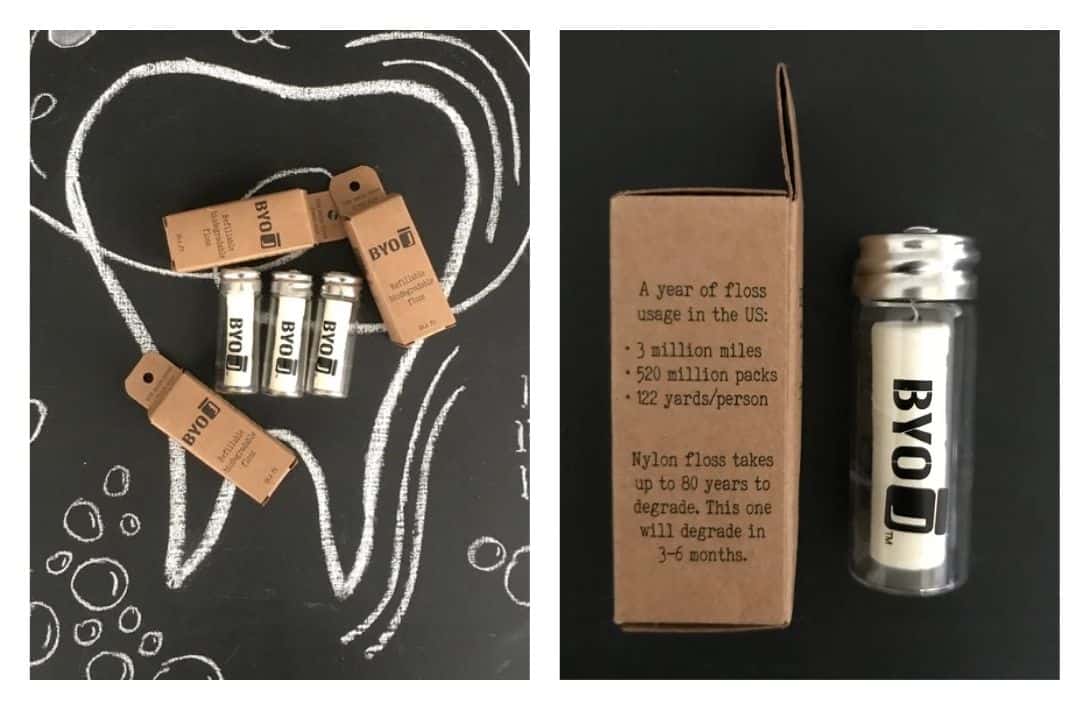 Zero Waste Floss: 8 Eco-Friendly Flossers For A Sustainable Smile Images by Bring Your Own Jar #zerowastefloss #zerowastedentalfloss #ecofriendlyfloss #zerowasteflosspicks #zerowasterefillablesilkfloss #sustainableflossing #sustainablejungle