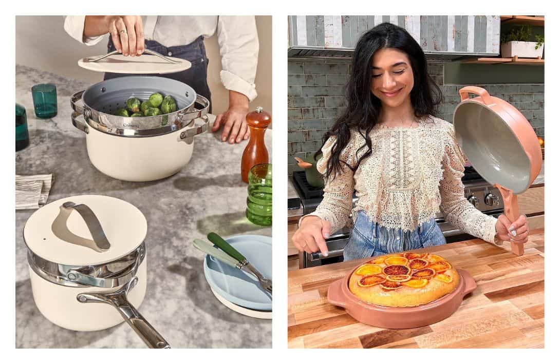 11 Sustainable Kitchen Products Cooking Up An (Eco-Friendly) Storm Images by Caraway and Our Place #sustainablekitchenproducts #sustainablekitchencleaningproducts #ecofriendlykitchenproducts #ecofriendlyproductsforkitchen #productsforasustainablekitchen #ecofriendlykitchenware #sustainablejungle