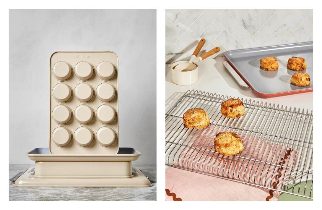 7 Non-Toxic Bakeware Brands to Heat Up Pastries, Not the Planet Images by Caraway #nontoxicbakeware #bestnontoxicbakingsheets #nontoxicbakewarebrands #safebakeware #safestbakeware #nontoxicbakingpans #sustainablejungle