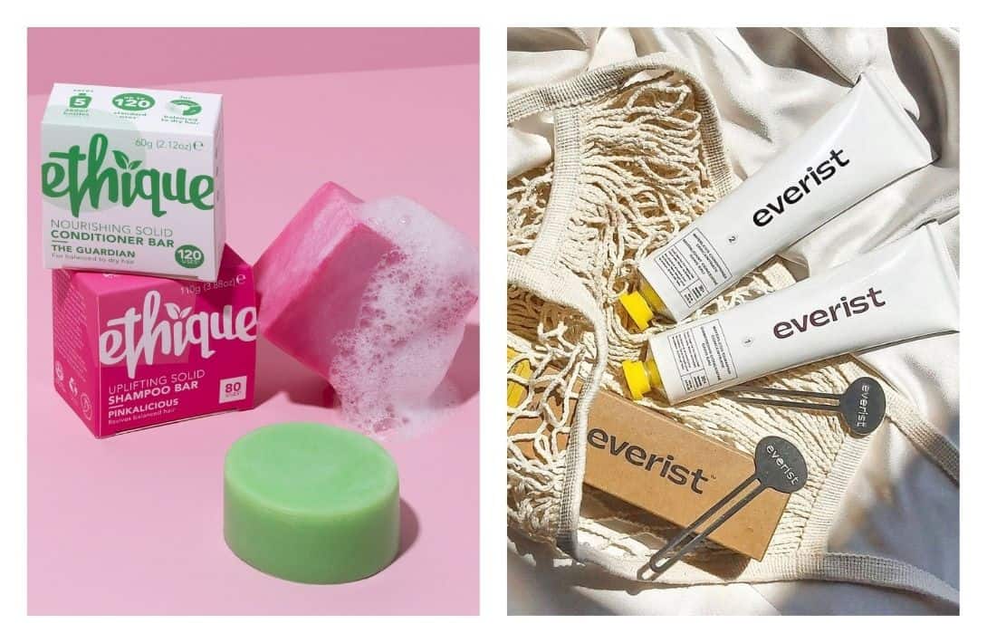 Zero Waste Bathroom Essentials: 15 Sustainable Swaps & Products Images by Ethique and Everist #zerowastebathroom #zerowastebathroomproducts #plasticfreebathroom #plasticfreebathroomproducts #zerowastebathroomswaps #zerowastebathroomideas #sustainablejungle