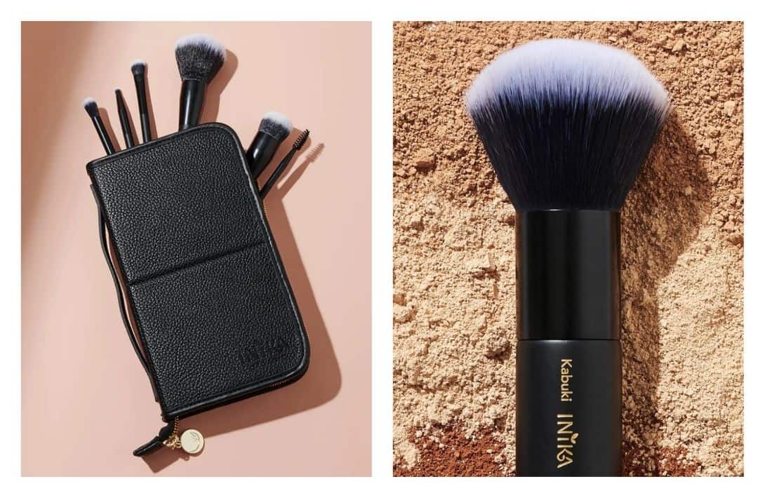 9 Vegan Makeup Brushes For A Flawlessly Fur-Free Face Images by Inika Organic #veganmakeupbrushes #veganmakeupbrushset #bestveganmakeupbrushes #ecomakeupbrushes #ecofriendlymakeupbrushes #sustainablejungle