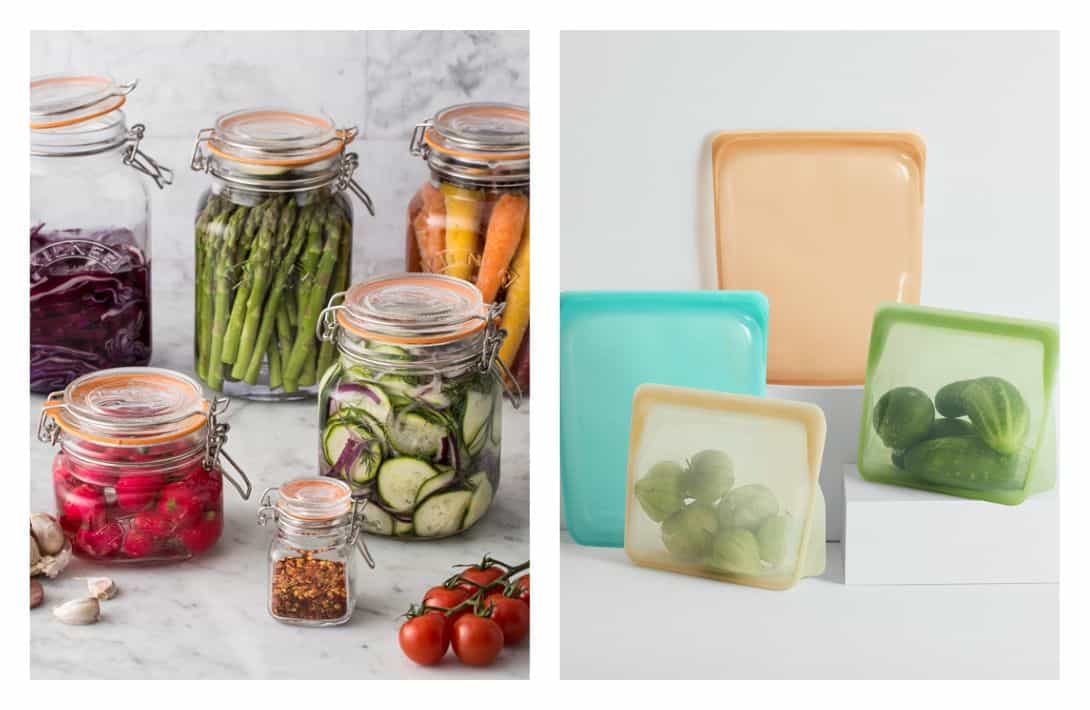 11 Sustainable Kitchen Products Cooking Up An (Eco-Friendly) Storm Images by Kilner and Stasher #sustainablekitchenproducts #sustainablekitchencleaningproducts #ecofriendlykitchenproducts #ecofriendlyproductsforkitchen #productsforasustainablekitchen #ecofriendlykitchenware #sustainablejungle