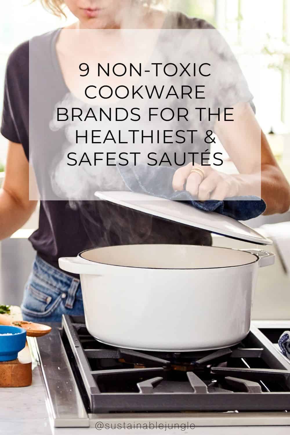 9 Non-Toxic Cookware Brands For The Healthiest & Safest Sautés Image by Milo Cookware Kana #nontoxiccookware #safestnontoxiccookware #nontoxicpotsandpans #nontoxicnonstickcookware #healthiestcookware #healthycookware #sustainablejungle