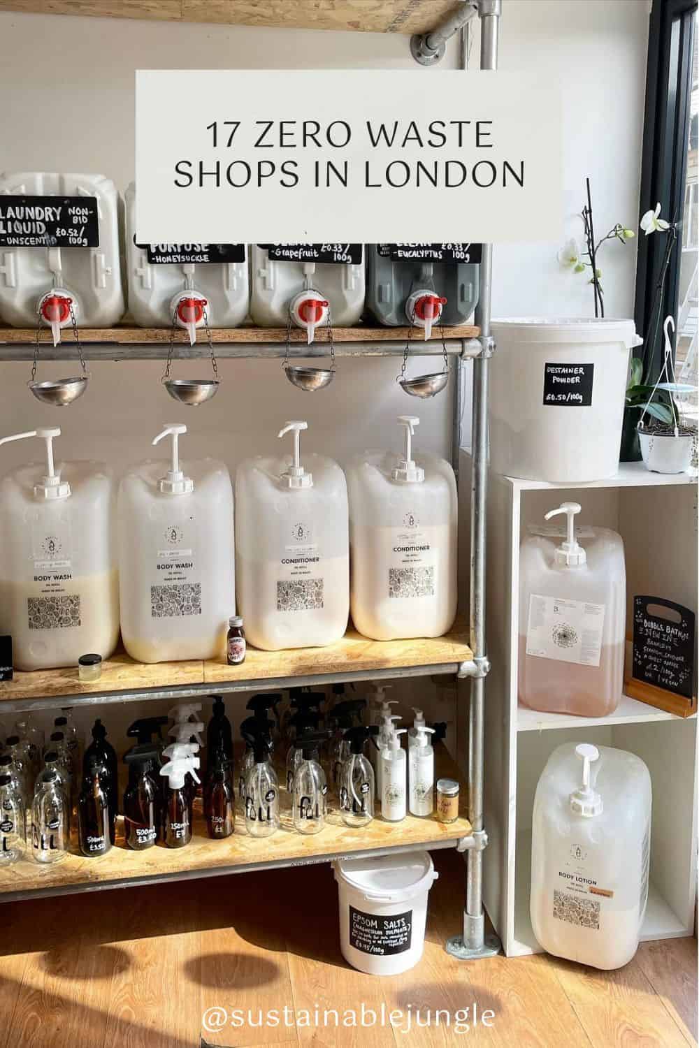 17 Zero Waste Shops In London For Sustainable Living In the Big Smoke Image by Jarr Market #zerowasteshoplondon #londonzerowasteshops #zerowastestorelondon #zerowastegrocerystorelondon #zerowastelongshop #sustainablejungle