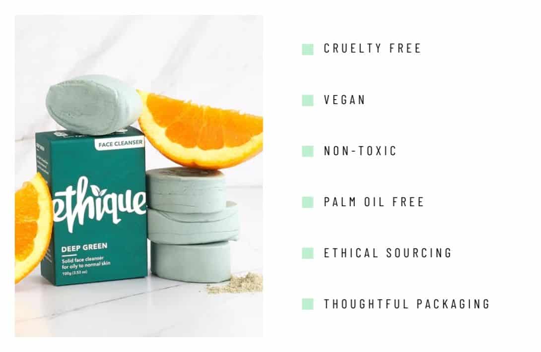 17 Zero Waste Skin Care Brands For Plastic-Free Pores Image by Ethique #zerowasteskincare #zerowasteskincarebrands #zerowasteskincareproducts #zerowasteskincareroutine #plasticfreeskincare #plasticfreeskincarekit #sustainablejungle