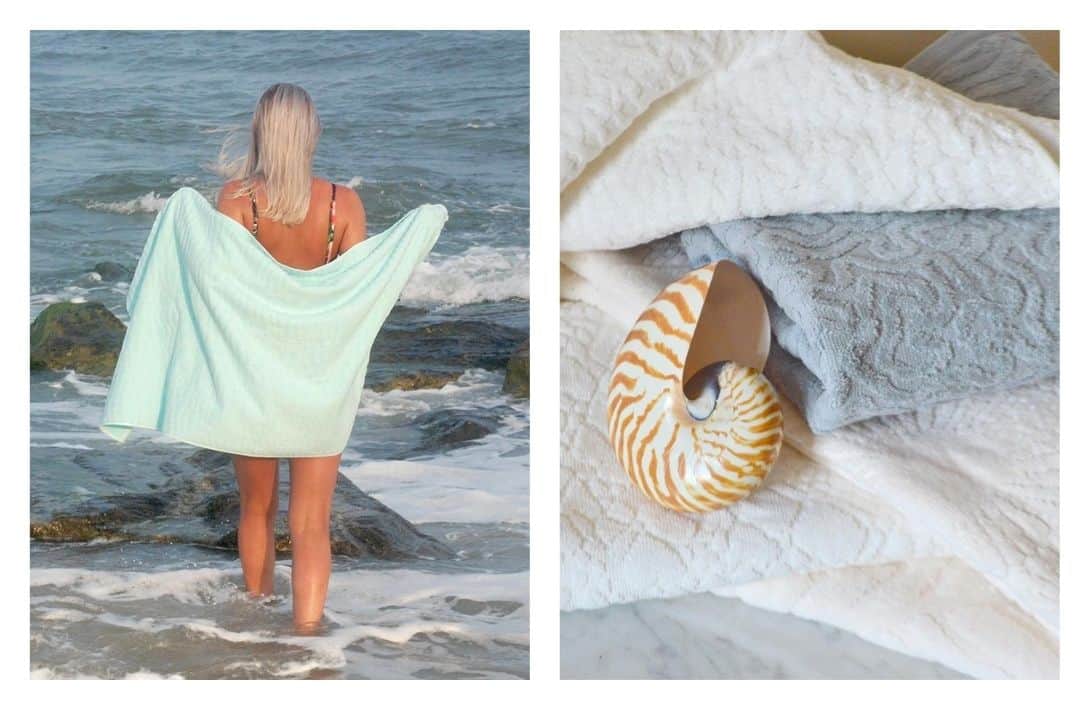 7 Sustainable Beach Towels For Eco-Friendly Summer Fun Images by Affina #sustainablebeachtowels #sustainableethicalbeachtowels #ecofriendlybeachtowels #sustainableorganicbeachtowels #cutesustainablebeachtowels #sustainablejungle