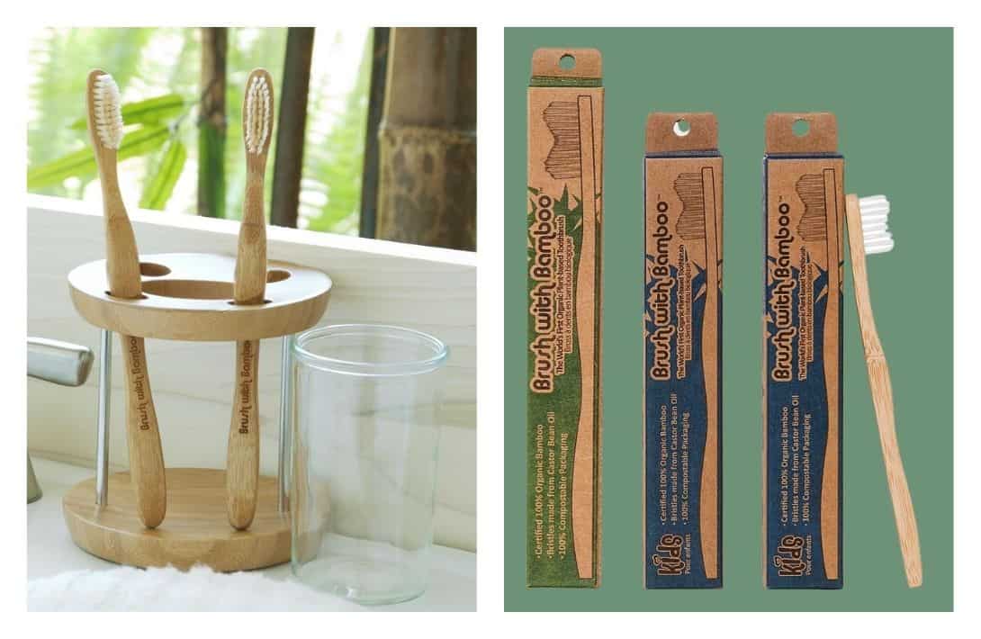 9 Zero Waste & Sustainable Toothbrushes Cleaning The Planet & Your Pearly Whites Images by Brush with Bamboo #sustainabletoothbrushes #mostsustainabletoothbrush #sustainablebambootoothbrush #zerowastetoothbrush #bestzerowastetoothbrush #bambootoothbrushzerowaste #sustainablejungle