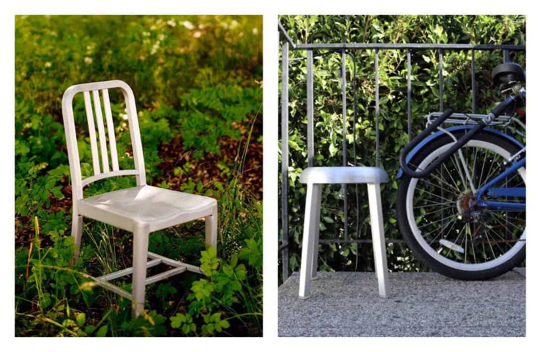 7 Best Recycled Plastic Outdoor Furniture Manufacturers to Green Up Your Outdoor Space Images by Emeco #recycledplasticoutdoorfurniture #bestrecycledplasticfurniture #outdoorfurnituremadefromrecycledplastic #recycledplasticpatiofurniture #recycledpatiofurniture #sustainablejungle