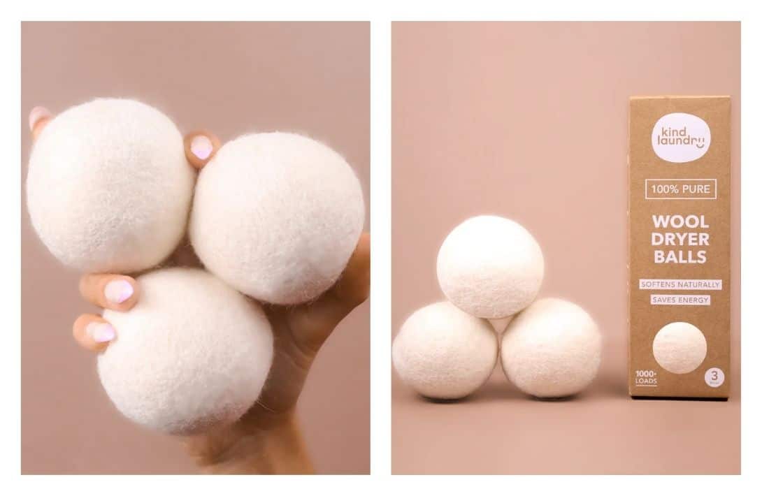 9 Reusable Dryer Balls To Put An Eco-Friendly Spin On Laundry Day Images by Kind Laundry #dryerballs #resuabledryerballs #ecofriendlydryerballs #wooldryerballs #laundrydryerballs #ecofriendlywooldryerballs #dryerlintballs #sustainablejungle