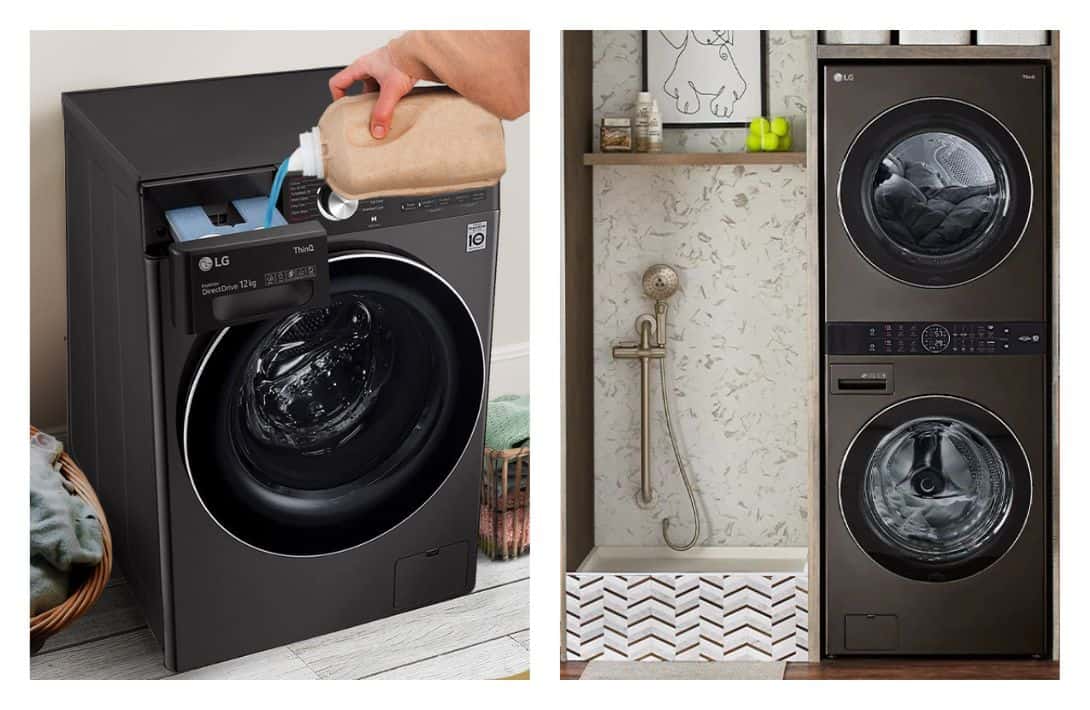 7 Eco-Friendly Washing Machines That Put The HE In Earth-Friendly Images by LG #ecofriendlywashingmachines #ecowashingmachines #ecofriendlywasheranddryer #highefficiencywashingmachines #hewashingmachines #sustainablejungle