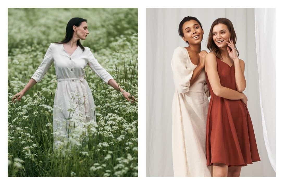 9 Sustainable Wedding Guest Dresses You Can Consciously Cut Loose In Images by Linen Handmade Studio #sustainableweddingguestdresses #sustainabledressesforweddingguest #weddingguestdressessustainable #ethicalweddingguestdresses #sustainabledressesforweddings #sustainablejungle