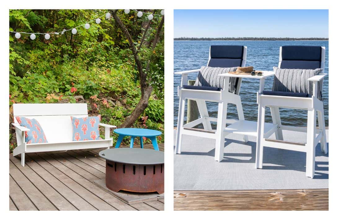 7 Best Recycled Plastic Outdoor Furniture Manufacturers to Green Up Your Outdoor Space Images by Loll Designs #recycledplasticoutdoorfurniture #bestrecycledplasticfurniture #outdoorfurnituremadefromrecycledplastic #recycledplasticpatiofurniture #recycledpatiofurniture #sustainablejungle