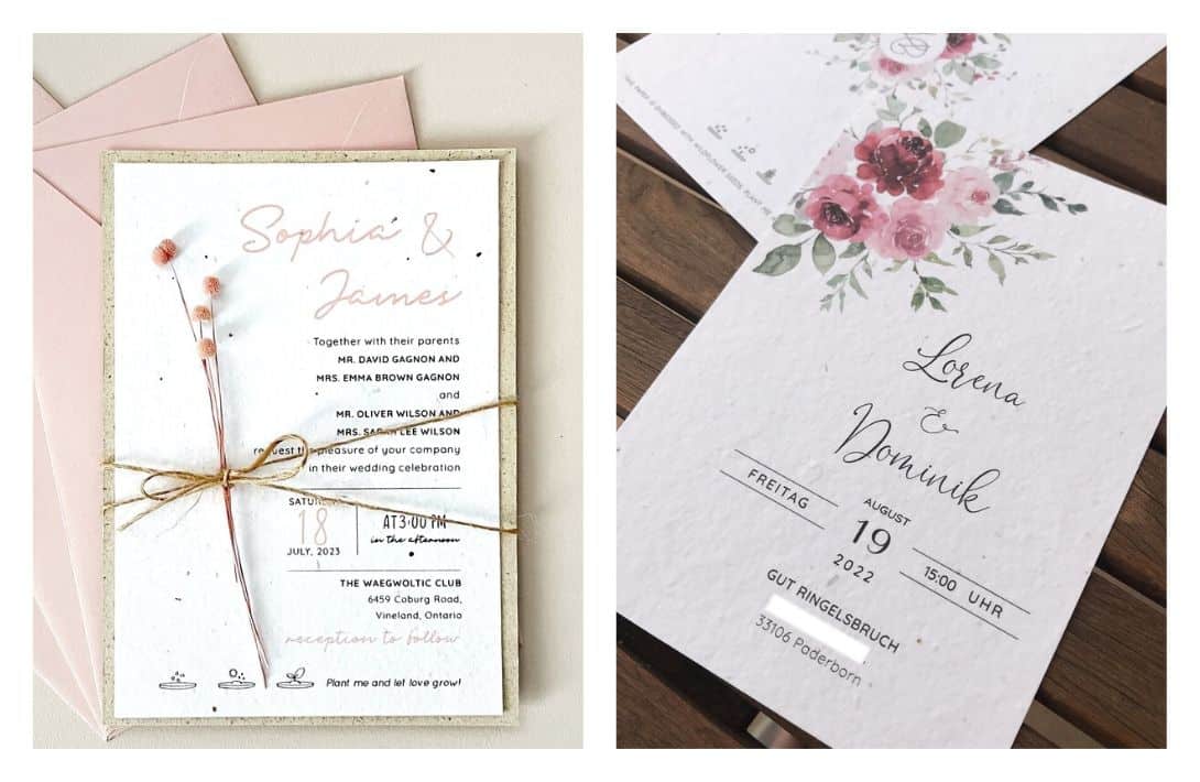 5 Eco-Friendly Wedding Invitations for a Sustainable ‘Save The Date' Images by Myeco Designs #ecofriendlyweddinginvitations #ecofriendlyweddinginvites #affordableecofriendlyweddinginvitations #sustainableweddinginvitations #ecofriendlyinvitations #sustainablejungle