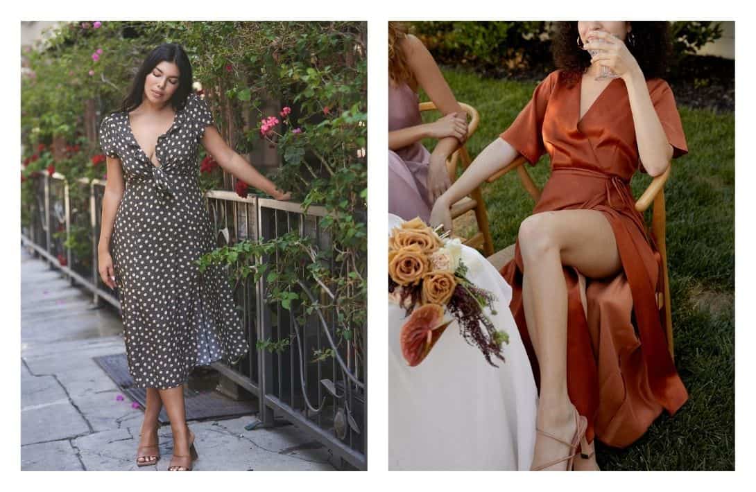 9 Sustainable Wedding Guest Dresses You Can Consciously Cut Loose In Images by Whimsey + Row #sustainableweddingguestdresses #sustainabledressesforweddingguest #weddingguestdressessustainable #ethicalweddingguestdresses #sustainabledressesforweddings #sustainablejungle