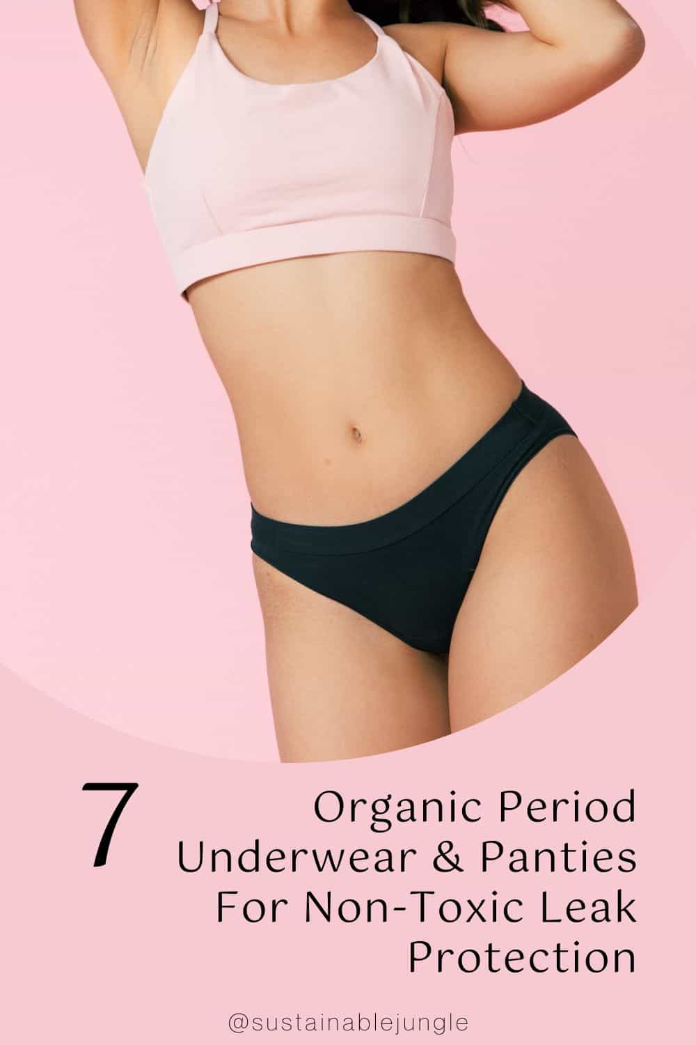 7 Organic Period Underwear & Panties For Non-Toxic Leak Protection Image by Saalt #organicperiodunderwear #organicottonperiodunderwear #organicperiodpanties #nontoxicperiodunderwear #bestnontoxicperiodunderwear #organicottonperiodpanties #sustainablejungle