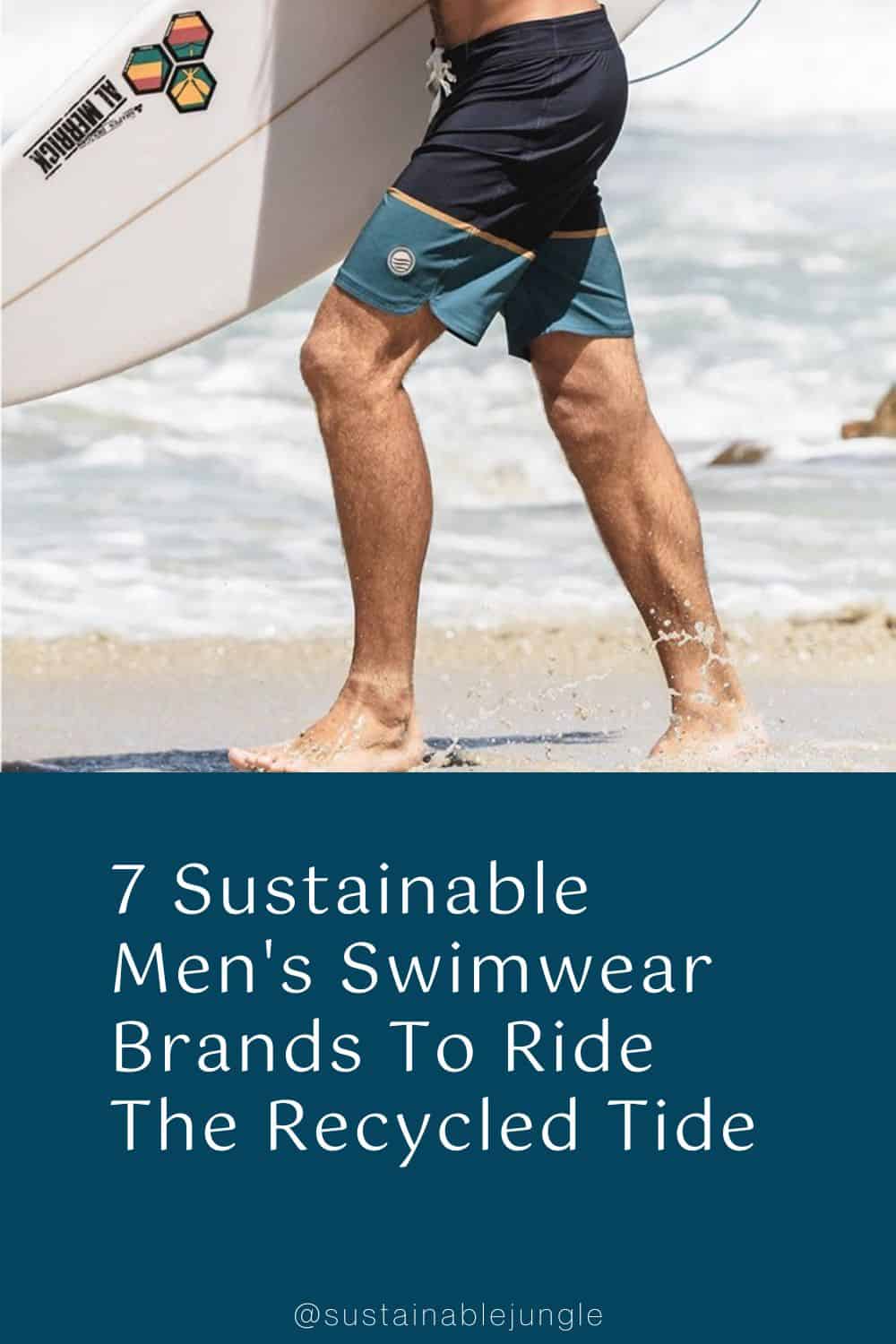 7 Sustainable Men's Swimwear Brands To Ride The Recycled Tide Image by United by Blue #sustainablemensswimwear #mensustainableswimwear #sustainableswimwearmens #sustainableboardshorts #ecofriendlymensswimwearbrands #ecofriendlyswimwearformen #sustainablejungle