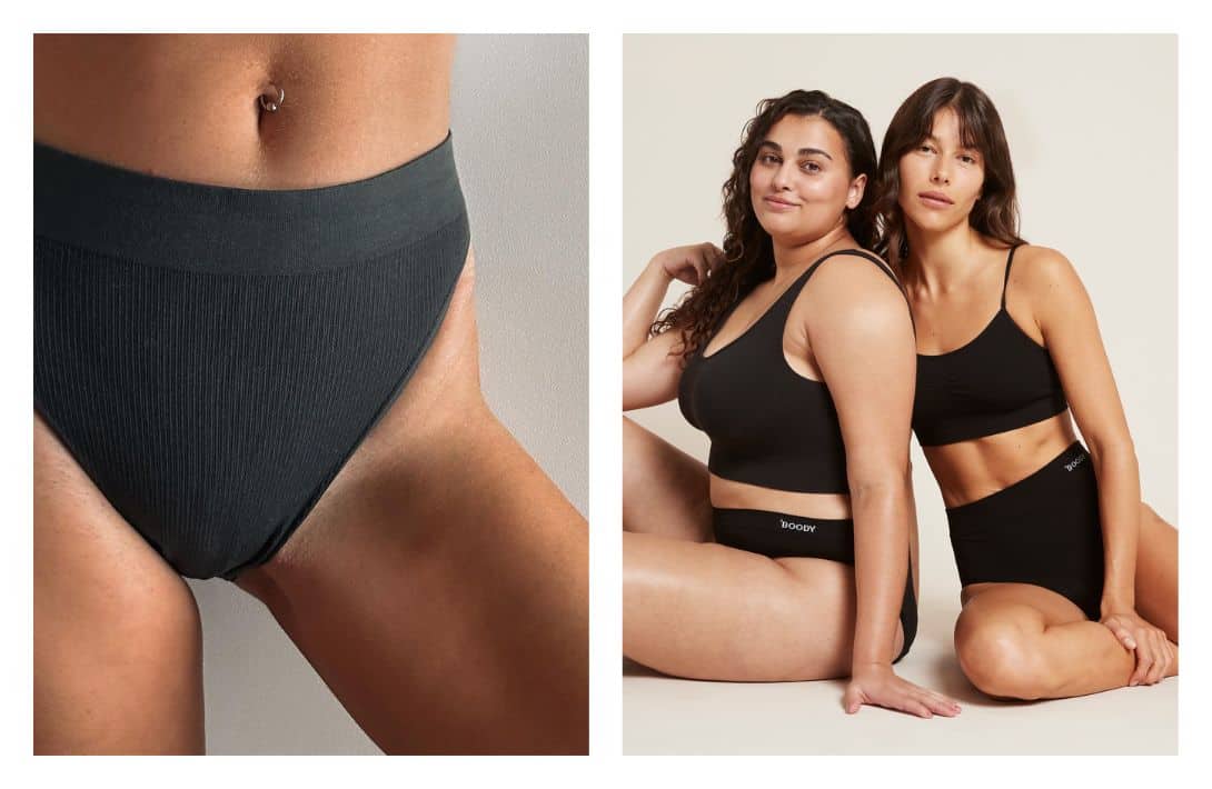 9 Sustainable Period Underwear For A More Eco-Friendly Flow Images by Boody #sustainableperiodunderwear #ecofriendlypreiodunderwear #sustianablereusableperiodunderwear #areperiodunderwearsustainable #bestecofriendlyperiodunderwear #sustainablepfasfreeperiodunderwear #sustainablejungle