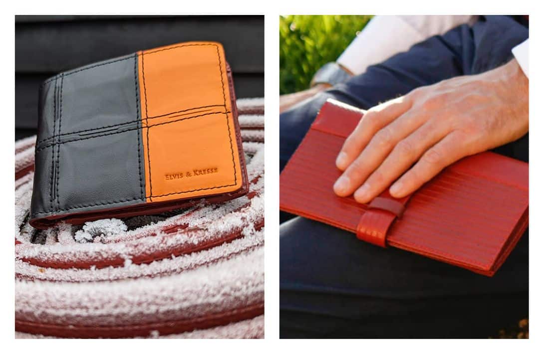 9 Best Vegan Wallets For Keeping Your Money Cruelty-Free Images by Elvis & Kresse #bestveganwallets #bestveganleatherwallets #bestveganwalletsmens #luxuryveganwallets #veganwomenswallets #crueltyfreeandveganwallets #sustainablejungle