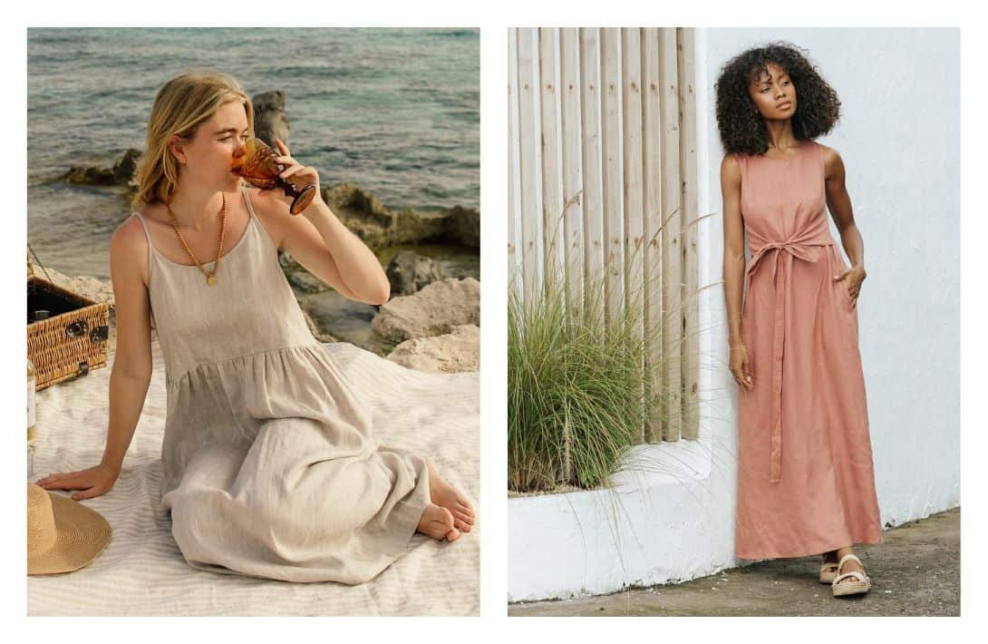 7 Beautifully Breezy Brands Offering A Linen Dress For Wedding Guests Images by MagicLinen #linendressforweddingguest #linendressesforweddingguests #linendressesforweddings #linenweddingguestdresses #etsylinenweddingguestdress #sustainablejungle