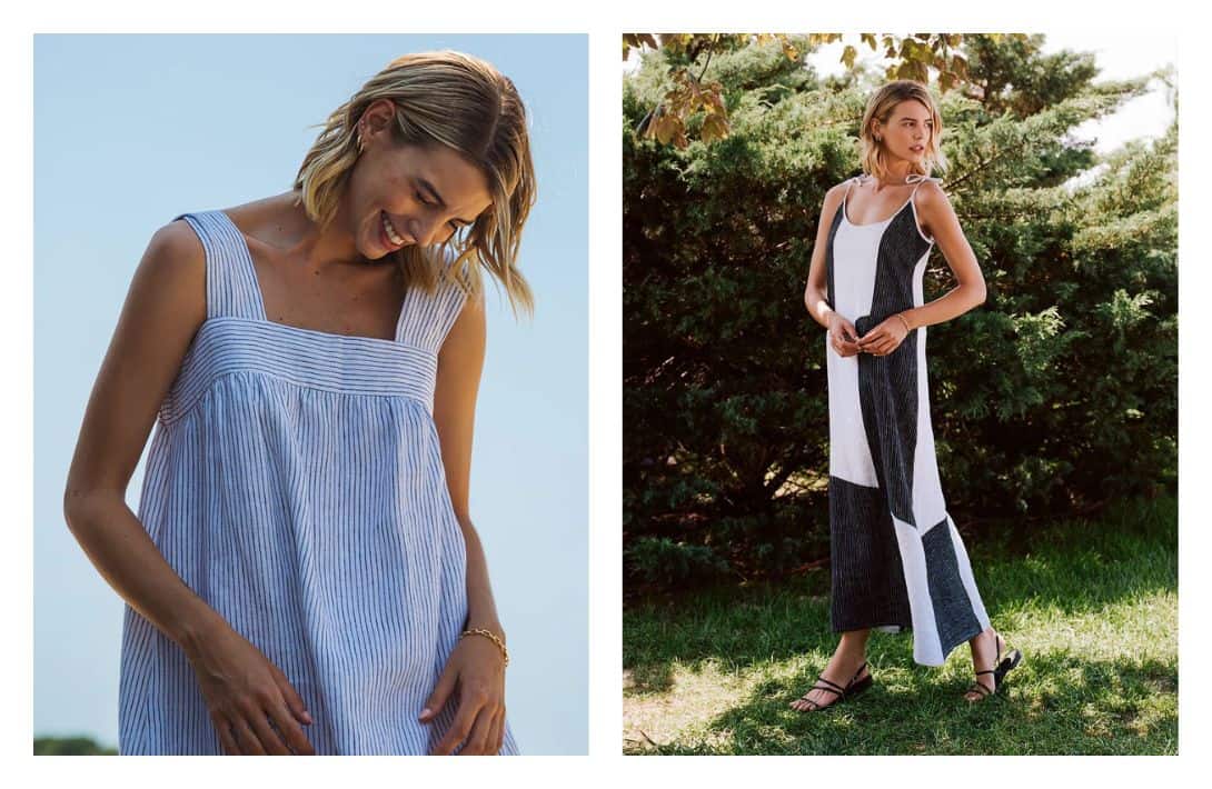 7 Beautifully Breezy Brands Offering A Linen Dress For Wedding Guests Images by Neu Nomads #linendressforweddingguest #linendressesforweddingguests #linendressesforweddings #linenweddingguestdresses #etsylinenweddingguestdress #sustainablejungle