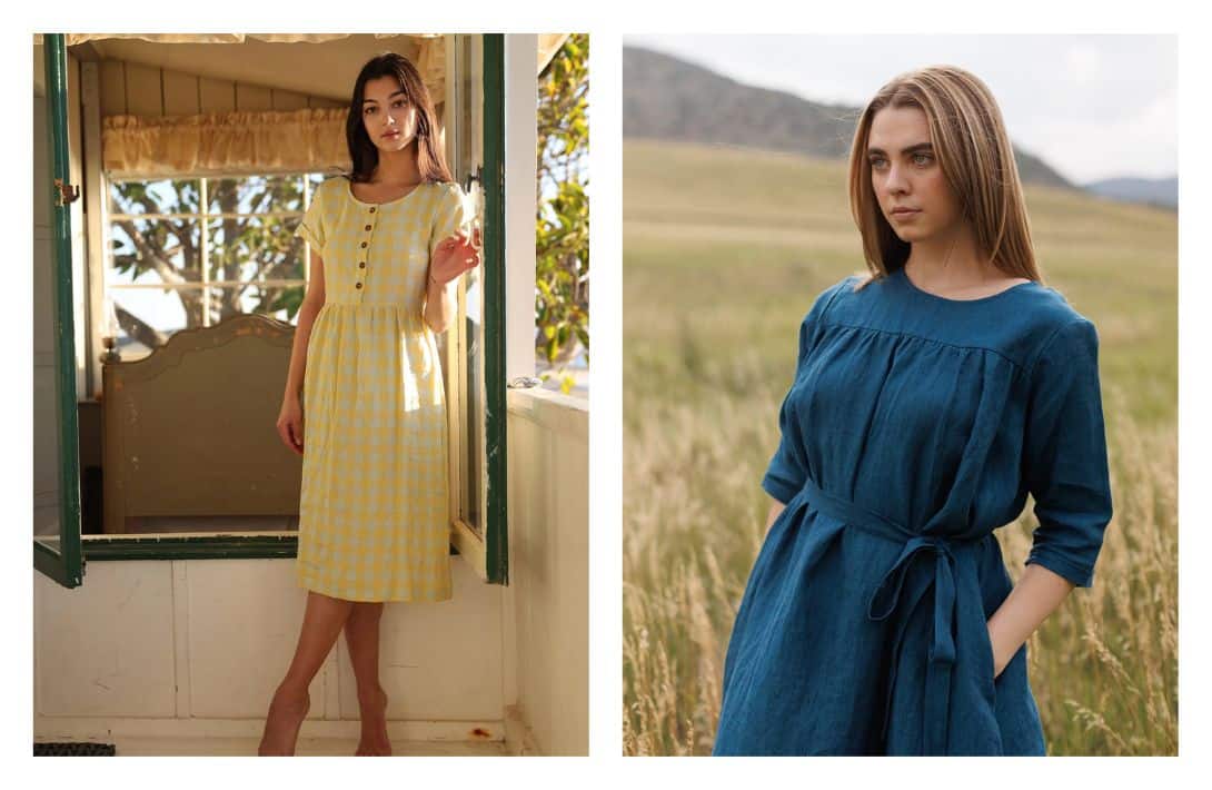 7 Beautifully Breezy Brands Offering A Linen Dress For Wedding Guests Images by Pye And Smyth #linendressforweddingguest #linendressesforweddingguests #linendressesforweddings #linenweddingguestdresses #etsylinenweddingguestdress #sustainablejungle