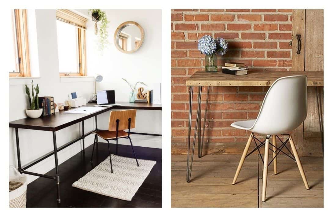 The 7 Best Eco-Friendly Desks For A Healthier And More Sustainable Work Environment Images by Urban Wood Goods #ecofriendlydesks #ecofriendlystandingdesks #sustainabledesks #sustainablewooddesk #sustainableofficedesks #ecofriendlydeskmaterials #sustainablejungle