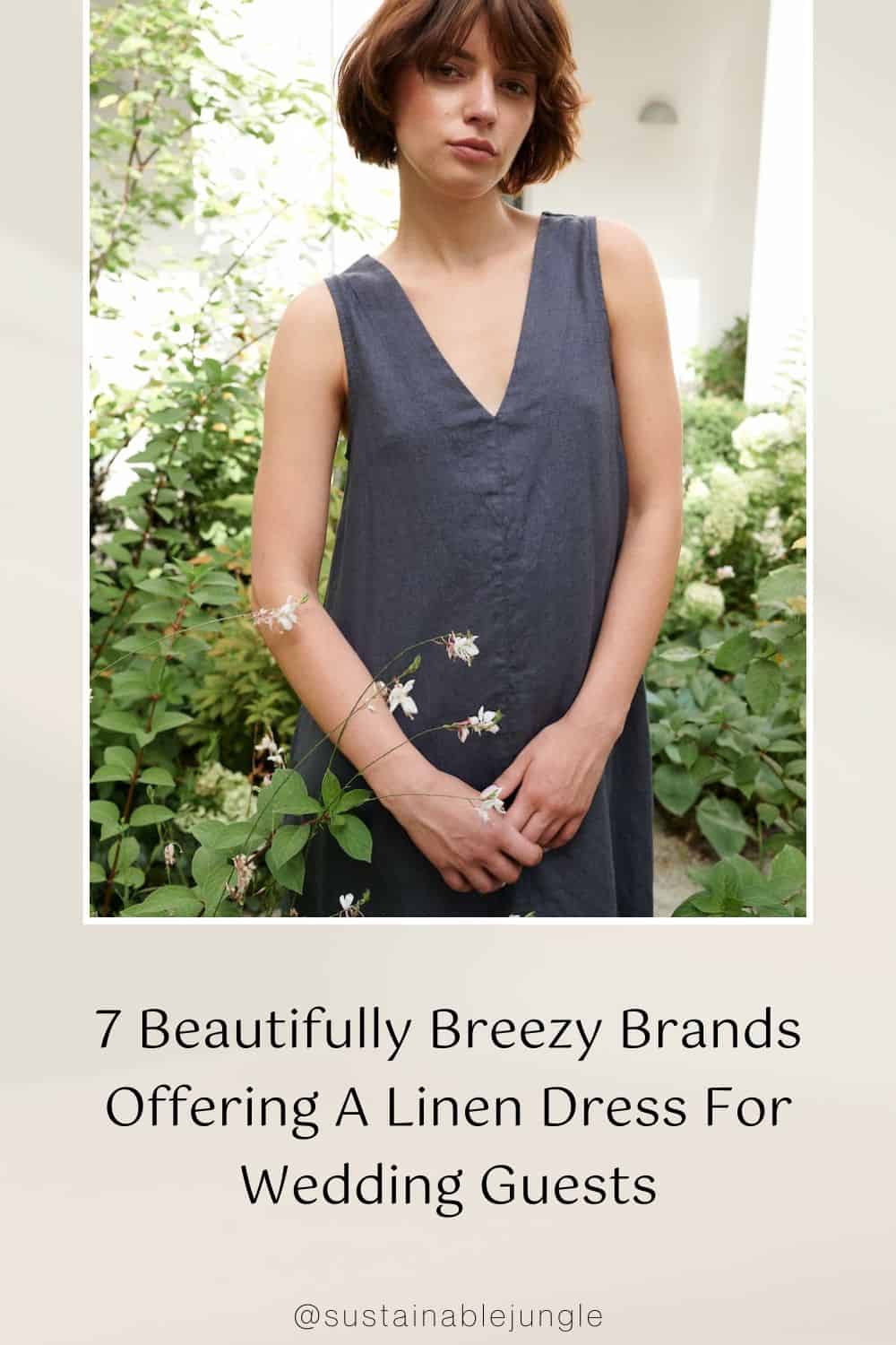 7 Beautifully Breezy Brands Offering A Linen Dress For Wedding Guests Image by LinenFox #linendressforweddingguest #linendressesforweddingguests #linendressesforweddings #linenweddingguestdresses #etsylinenweddingguestdress #sustainablejungle