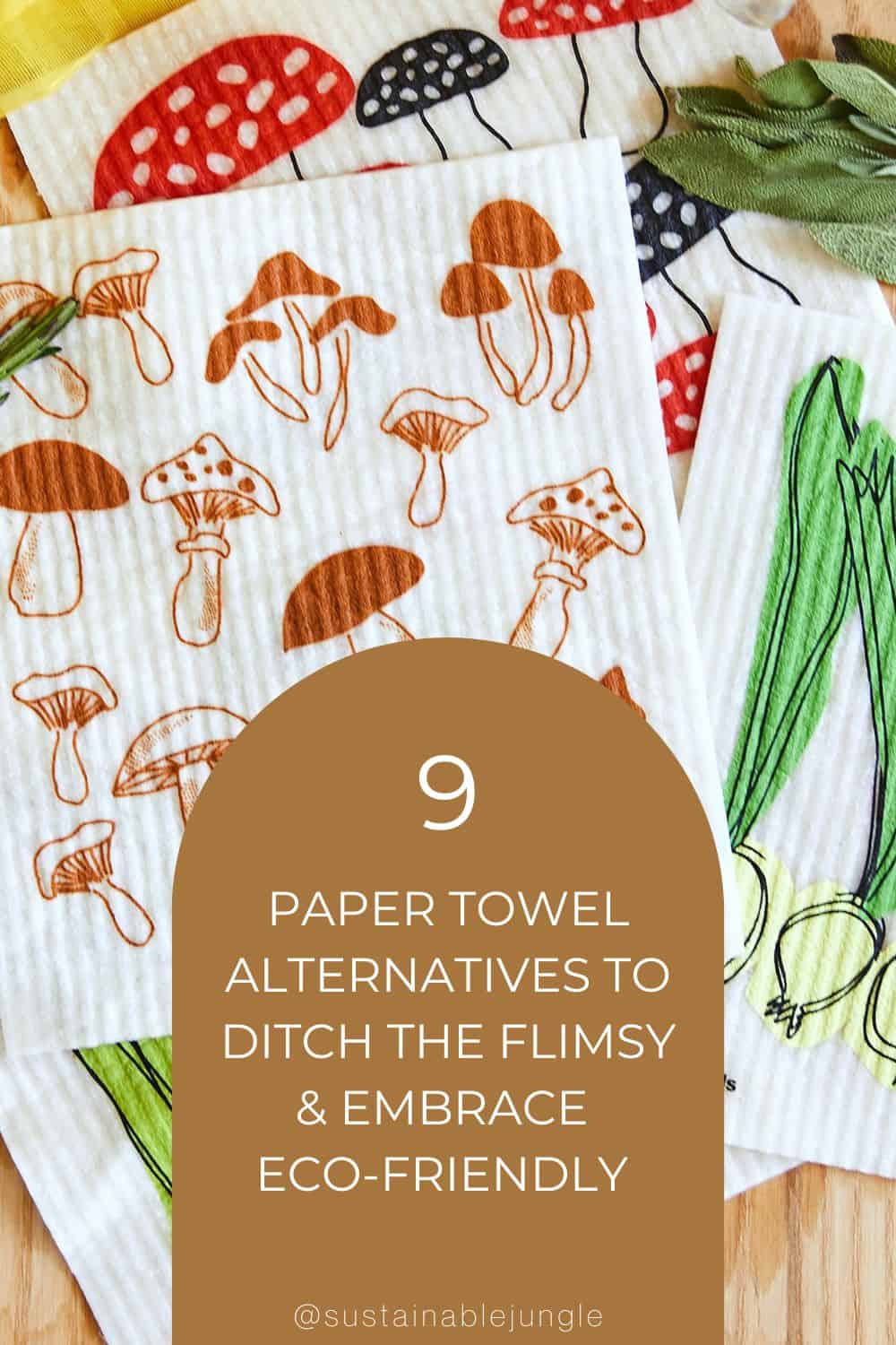 9 Paper Towel Alternatives To Ditch The Flimsy & Embrace Eco-Friendly Image by Package Free Shop #papertowelalternatives #papertowelreplacements #bestpapertowelalternative #whattouseinsteadofpapertowels #swedishpapertowelalternative #sustainablejungle