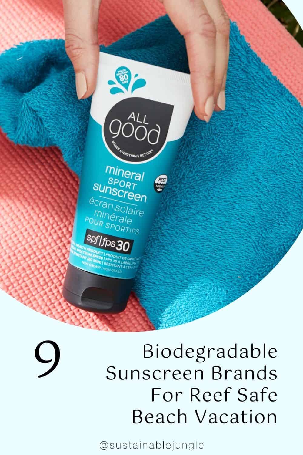 Biodegradable sunblock sales