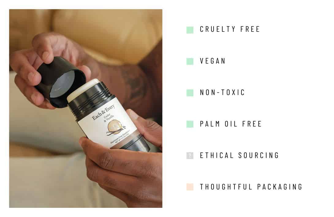 11 Eco-Friendly Deodorant Brands For Beating BO Sustainably Image by Each & Every #ecofriendlydeodorant #sustainabledeodorant #sustainabledeodorantbrands #bestecofriendlydecoroant #ecofriendlydeodorantcontainers #naturalsustainabledeodorant #sustainablejungle