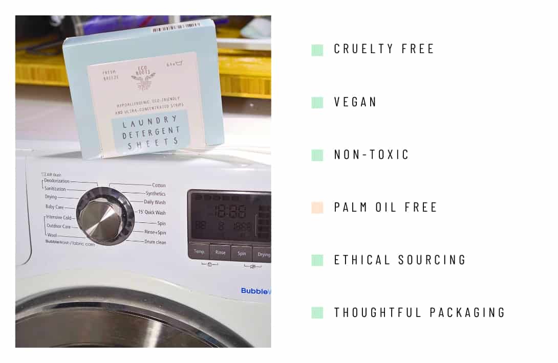 9 Laundry Detergent Sheets To Make Laundry Day A Breeze Image by Sustainable Jungle #laundrydetergentsheets #bestlaundrydetergentsheets #sustainablejungle