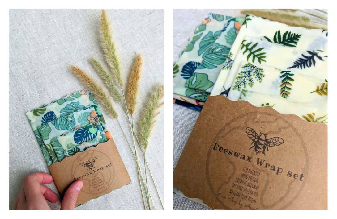 Store Food With These 9 Unbee-lievably Eco-Friendly Reusable Beeswax Wraps Images by Eco Shop by Anastasia #beeswaxwraps #beeswaxfoodwrap #reusablefoodwraps #diybeeswaxwrap #reusablebeeswaxwraps #resusablebeeswaxfoodwrap #sustainablejungle